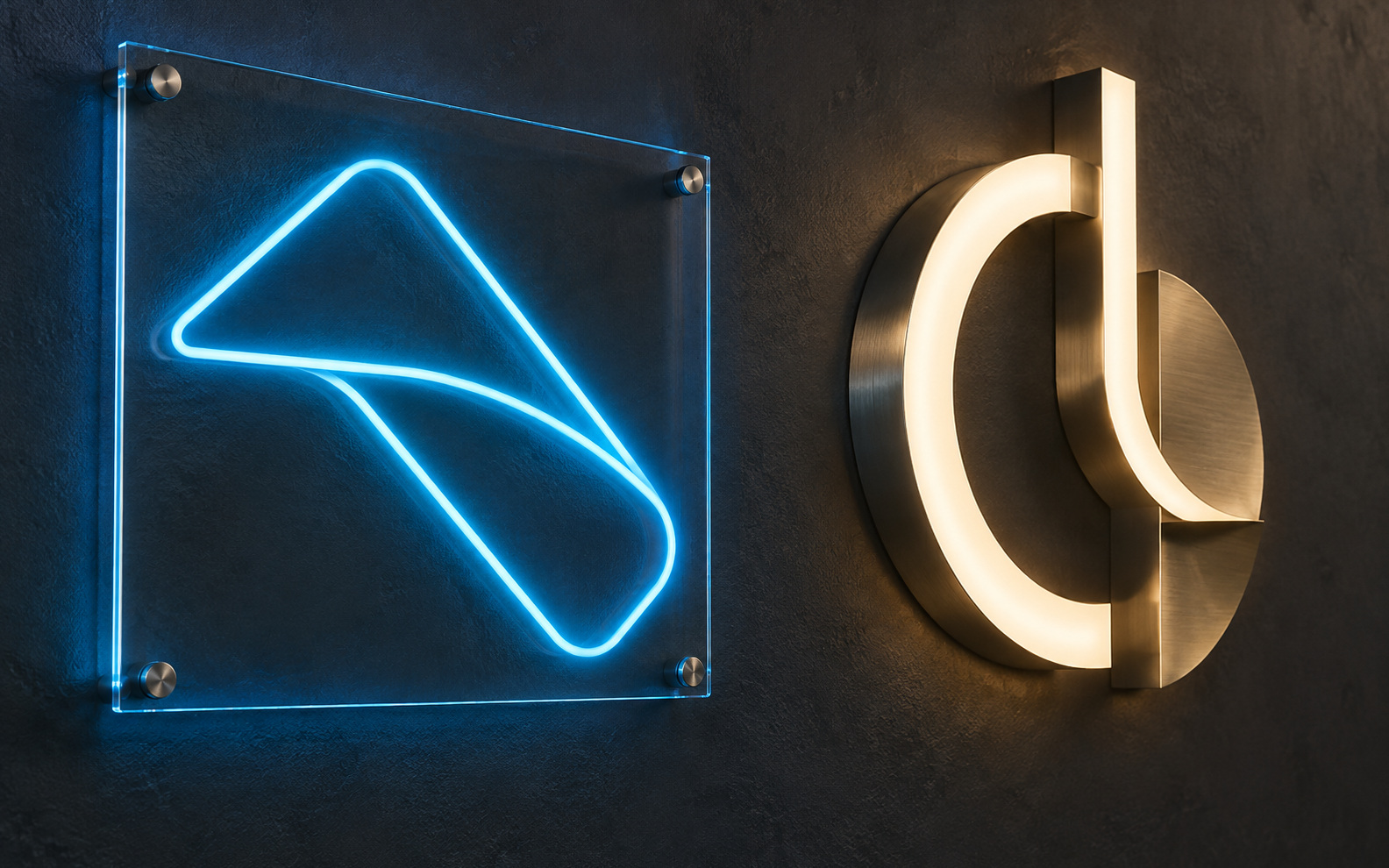 Acrylic LED neon and metal channel letter signage
