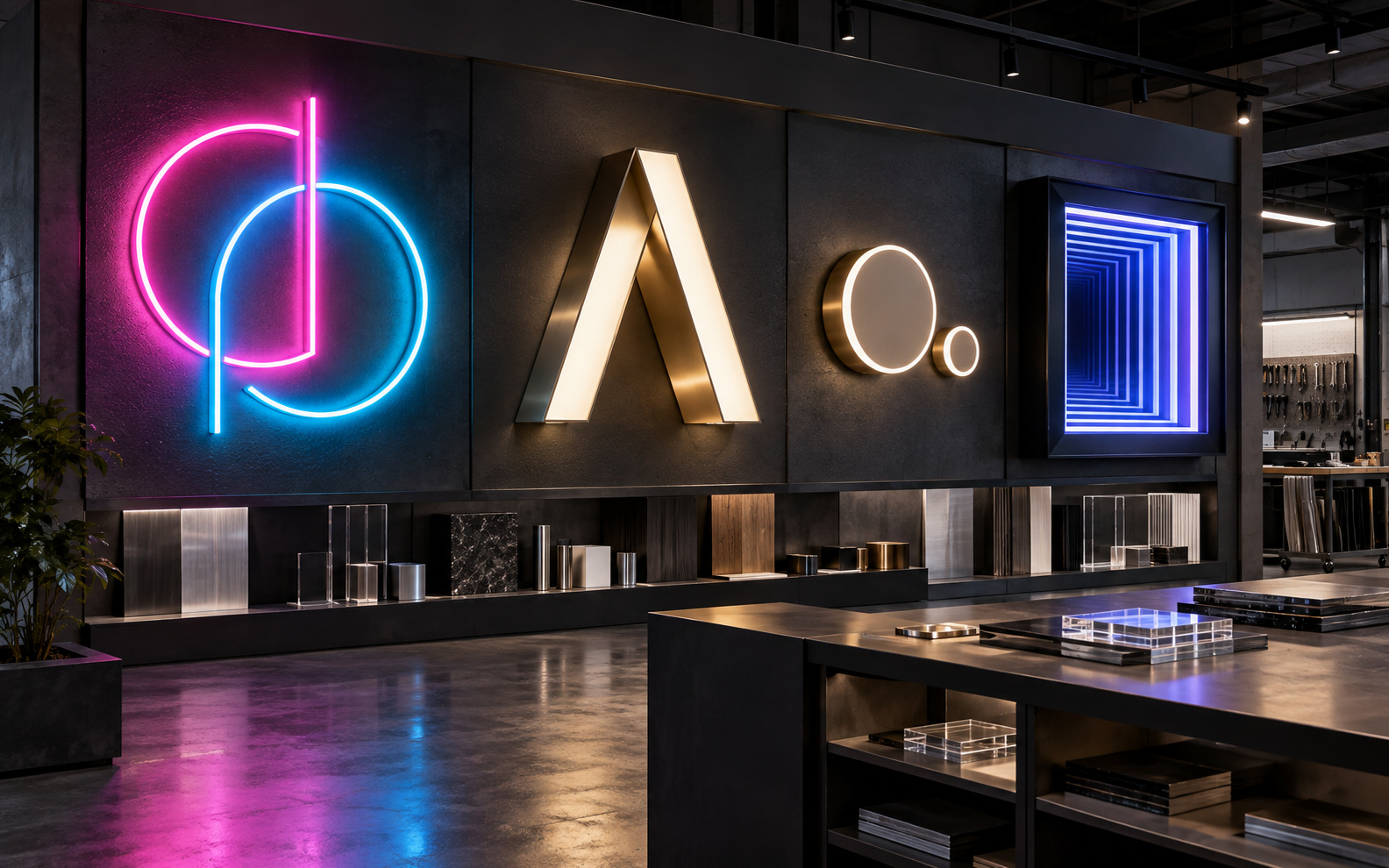 Xingyi custom illuminated signage showroom